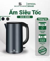 [SmartChoice]Ấm Siêu Tốc SMARTCHOICE SCG-K004 1.8L Có Nút Giữ Ấm Tiện Lợi, Công Nghệ Sôi Nhanh BH 18 Tháng